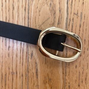 Anine Bing Small Signature Link Belt Black